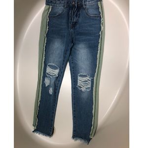 Shein fringed jeans SIZE M